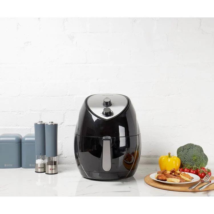 Haden 204325 6 Litre Air Fryer in black and grey