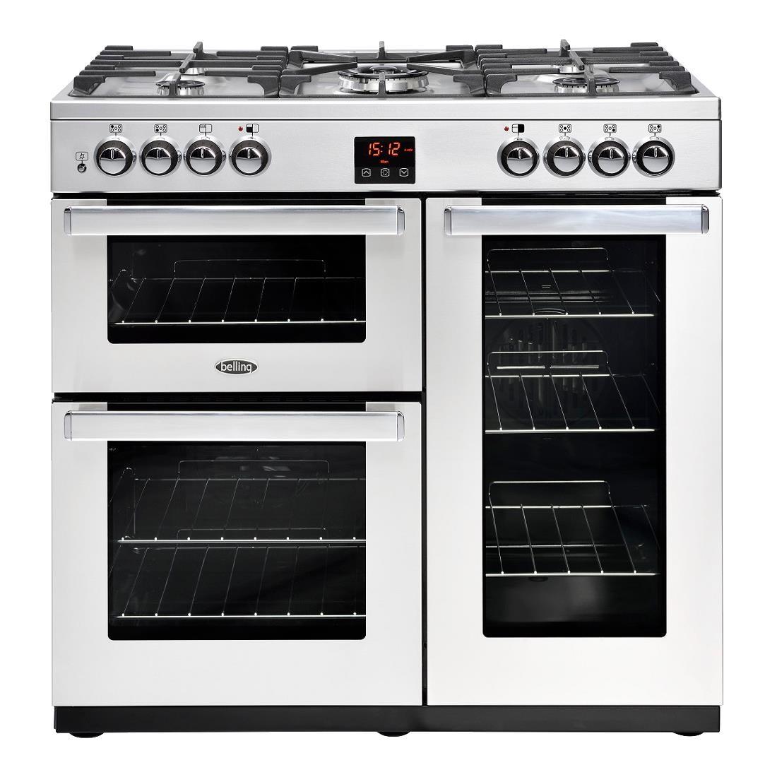 belling cookcentre 90dft dual fuel range cooker