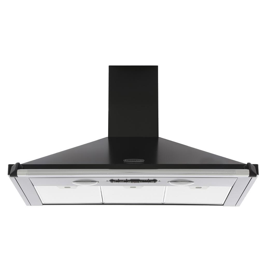 Vaughans - RANGEMASTER 63050 CLASSIC 90CM HOOD BLACK CHROME RAIL