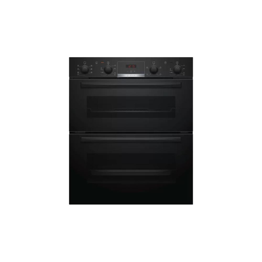 Bosch NBS533BB0B Series 4 Built-Under Double Electric Oven In Black