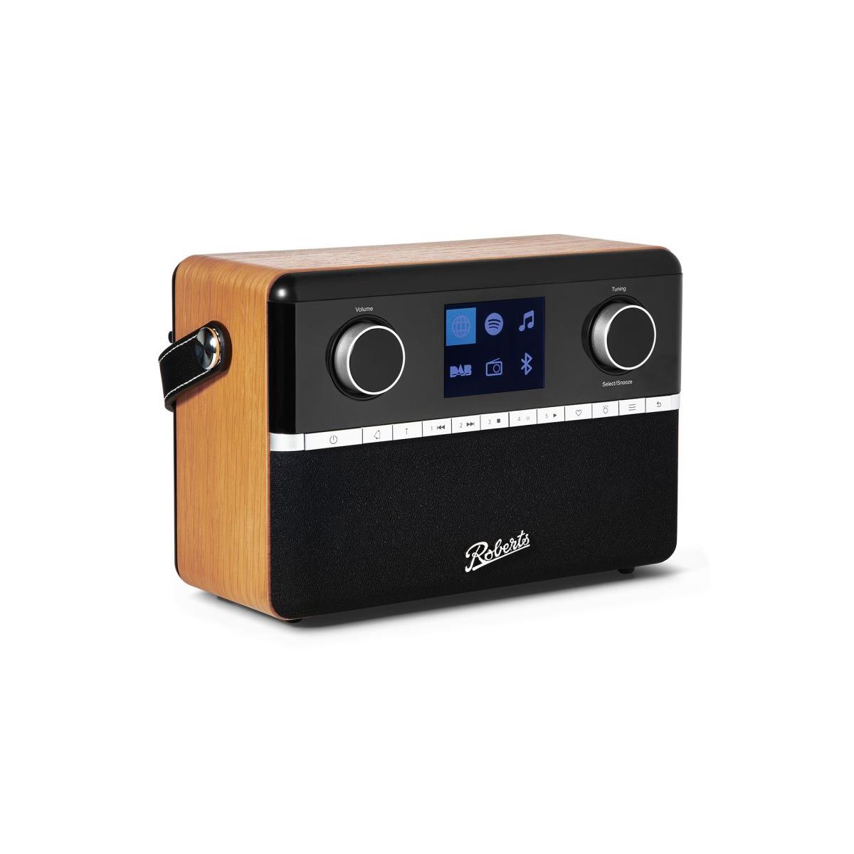 Roberts Stream 94L FM, Digital and Bluetooth Smart Radio in black and  natural wood