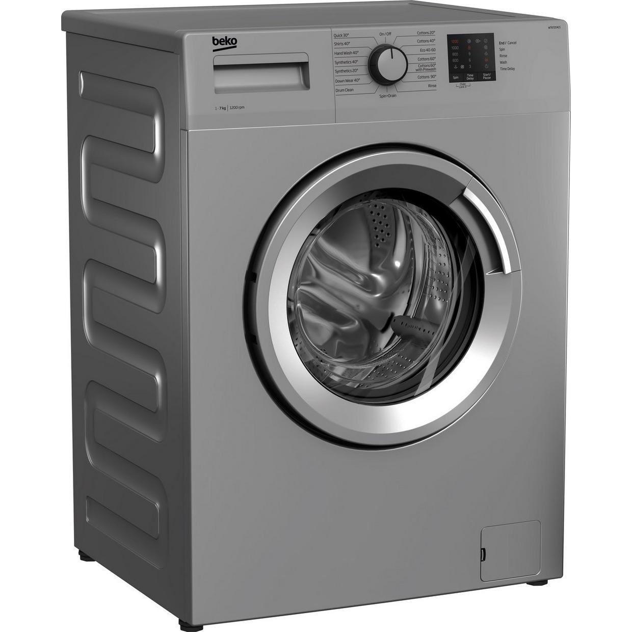 Beko WTK72041S Washing Machine 1200 Spin rpm 7Kg in Silver