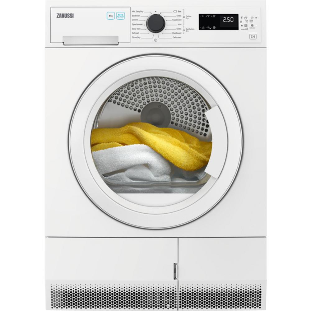 Zanussi ZDC82B4PW 8kg Condenser Tumble Dryer In White